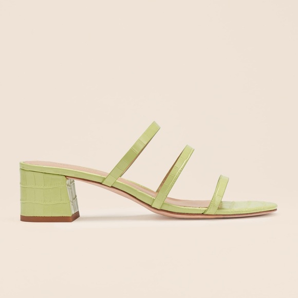 Reformation Shoes - Reformation Mid Heel Lime Sandals Size 6.5